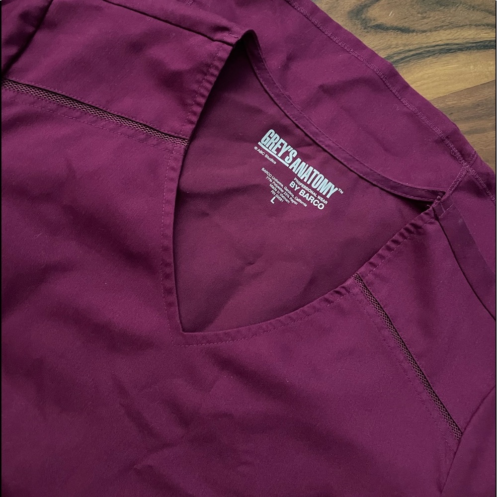 Grey’s Anatomy wine scrub top